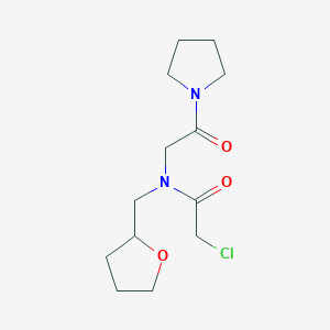 molecular formula C13H21ClN2O3 B2456855 2-Chloro-N-(oxolan-2-ylmethyl)-N-(2-oxo-2-pyrrolidin-1-ylethyl)acetamide CAS No. 2411309-44-7