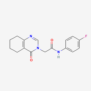 molecular formula C16H16FN3O2 B2456868 N-(4-fluorophenyl)-2-(4-oxo-5,6,7,8-tetrahydroquinazolin-3(4H)-yl)acetamide CAS No. 1251568-18-9