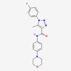 molecular formula C20H20FN5O2 B2456876 1-(4-氟苯基)-5-甲基-N-(4-吗啉苯基)-1H-1,2,3-三唑-4-甲酰胺 CAS No. 923685-21-6