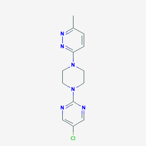 molecular formula C13H15ClN6 B2456885 3-[4-(5-Chloropyrimidin-2-yl)piperazin-1-yl]-6-methylpyridazine CAS No. 2380172-35-8