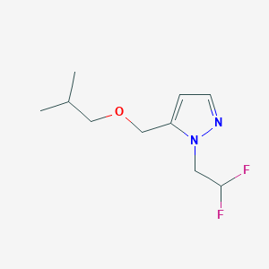 molecular formula C10H16F2N2O B2456886 1-(2,2-difluoroethyl)-5-(isobutoxymethyl)-1H-pyrazole CAS No. 1856023-31-8