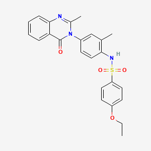 molecular formula C24H23N3O4S B2456890 4-ethoxy-N-(2-methyl-4-(2-methyl-4-oxoquinazolin-3(4H)-yl)phenyl)benzenesulfonamide CAS No. 898420-99-0