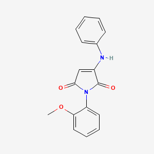 molecular formula C17H14N2O3 B2456896 1-(2-methoxyphenyl)-3-(phenylamino)-1H-pyrrole-2,5-dione CAS No. 299955-25-2
