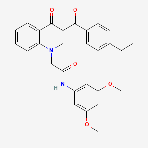 N-(3,5-dimethoxyphenyl)-2-(3-(4-ethylbenzoyl)-4-oxoquinolin-1(4H)-yl)acetamide