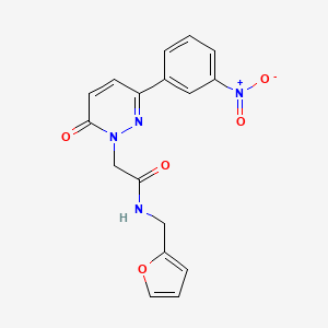 N-(furan-2-ylmethyl)-2-[3-(3-nitrophenyl)-6-oxopyridazin-1-yl]acetamide