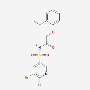 N-[(5-bromo-6-chloropyridin-3-yl)sulfonyl]-2-(2-ethylphenoxy)acetamide