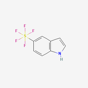 molecular formula C8H6F5NS B2456915 5-(Pentafluorosulfanyl)-1H-indole CAS No. 666841-01-6