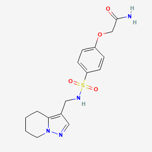 2-(4-(N-((4,5,6,7-tetrahydropyrazolo[1,5-a]pyridin-3-yl)methyl)sulfamoyl)phenoxy)acetamide