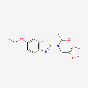 molecular formula C16H16N2O3S B2456919 N-(6-ethoxybenzo[d]thiazol-2-yl)-N-(furan-2-ylmethyl)acetamide CAS No. 922393-23-5