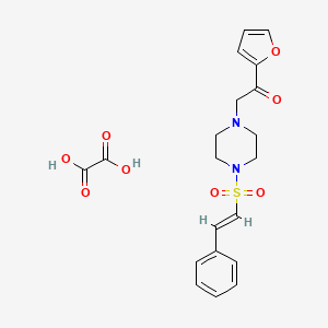 (E)-1-(furan-2-yl)-2-(4-(styrylsulfonyl)piperazin-1-yl)ethanone oxalate