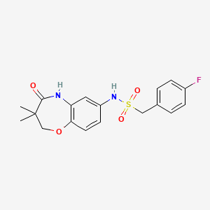 N-(3,3-dimethyl-4-oxo-2,3,4,5-tetrahydrobenzo[b][1,4]oxazepin-7-yl)-1-(4-fluorophenyl)methanesulfonamide