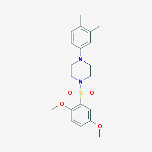 molecular formula C20H26N2O4S B245694 1-[(2,5-Dimethoxyphenyl)sulfonyl]-4-(3,4-dimethylphenyl)piperazine 
