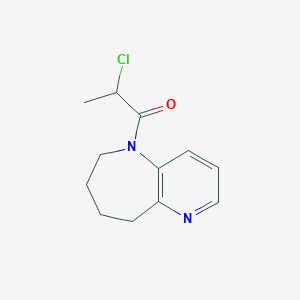 B2456945 2-Chloro-1-(6,7,8,9-tetrahydropyrido[3,2-b]azepin-5-yl)propan-1-one CAS No. 2411221-99-1