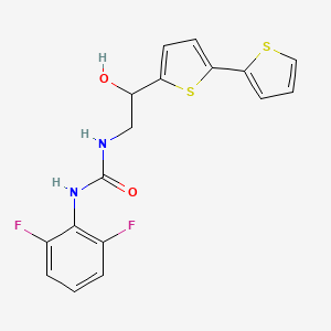 molecular formula C17H14F2N2O2S2 B2456954 3-(2-{[2,2'-联噻吩]-5-基}-2-羟乙基)-1-(2,6-二氟苯基)脲 CAS No. 2097900-06-4