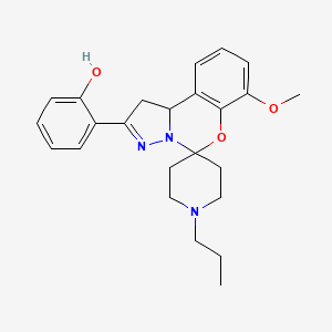 2-(7-Methoxy-1'-propyl-1,10b-dihydrospiro[benzo[e]pyrazolo[1,5-c][1,3]oxazine-5,4'-piperidin]-2-yl)phenol