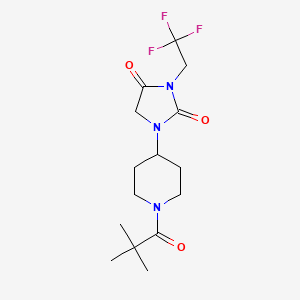 1-[1-(2,2-Dimethylpropanoyl)piperidin-4-yl]-3-(2,2,2-trifluoroethyl)imidazolidine-2,4-dione
