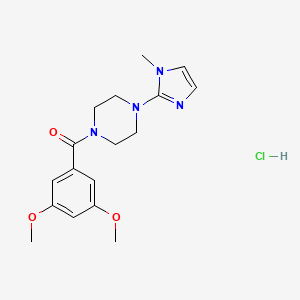 (3,5-dimethoxyphenyl)(4-(1-methyl-1H-imidazol-2-yl)piperazin-1-yl)methanone hydrochloride