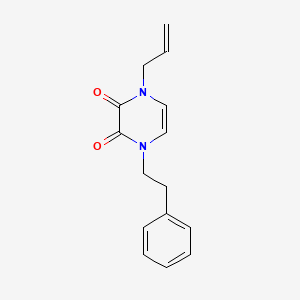 molecular formula C15H16N2O2 B2456972 1-(2-Phenylethyl)-4-prop-2-enylpyrazine-2,3-dione CAS No. 2379986-18-0