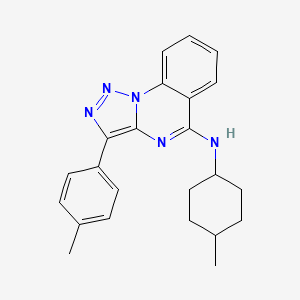 molecular formula C23H25N5 B2456976 N-(4-甲基环己基)-3-(4-甲基苯基)-[1,2,3]三唑并[1,5-a]喹啉-5-胺 CAS No. 902580-83-0