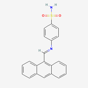 molecular formula C21H16N2O2S B2456977 4-((Anthracen-9-ylmethylene)amino)benzenesulfonamide CAS No. 326882-99-9