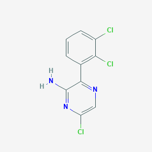 molecular formula C10H6Cl3N3 B2456982 6-Chloro-3-(2,3-dichlorophenyl)pyrazin-2-amine CAS No. 212779-33-4