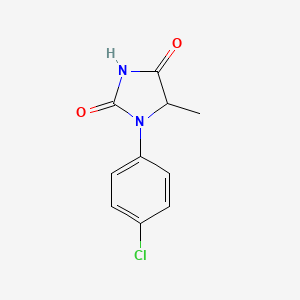 molecular formula C10H9ClN2O2 B2456985 1-(4-Chlorophenyl)-5-methylimidazolidine-2,4-dione CAS No. 1008068-93-6