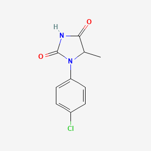 molecular formula C10H9ClN2O2 B2456985 1-(4-クロロフェニル)-5-メチルイミダゾリジン-2,4-ジオン CAS No. 1008068-93-6