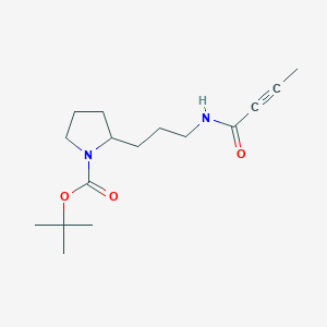 Tert-butyl 2-[3-(but-2-ynoylamino)propyl]pyrrolidine-1-carboxylate