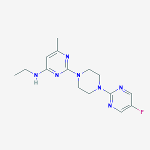 N-Ethyl-2-[4-(5-fluoropyrimidin-2-yl)piperazin-1-yl]-6-methylpyrimidin-4-amine