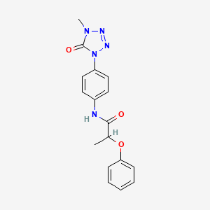 molecular formula C17H17N5O3 B2456999 N-(4-(4-methyl-5-oxo-4,5-dihydro-1H-tetrazol-1-yl)phenyl)-2-phenoxypropanamide CAS No. 1396880-20-8