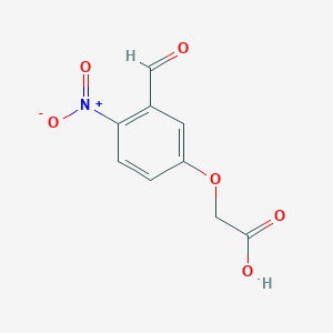 molecular formula C9H7NO6 B024570 (3-Formyl-4-nitrophenoxy)acetic acid CAS No. 105728-06-1