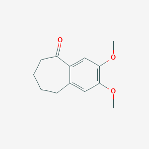 molecular formula C13H16O3 B2457004 2,3-dimethoxy-6,7,8,9-tetrahydro-5H-benzo[7]annulen-5-one CAS No. 951-99-5