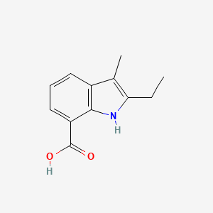 molecular formula C12H13NO2 B2457015 2-Ethyl-3-methyl-1H-indole-7-carboxylic acid CAS No. 876715-53-6