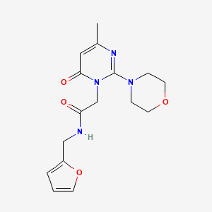 molecular formula C16H20N4O4 B2457033 N-(2-furylmethyl)-2-(4-methyl-2-morpholin-4-yl-6-oxopyrimidin-1(6H)-yl)acetamide CAS No. 1251560-33-4