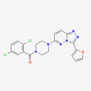 molecular formula C20H16Cl2N6O2 B2457035 (2,5-Dichlorophenyl)(4-(3-(furan-2-yl)-[1,2,4]triazolo[4,3-b]pyridazin-6-yl)piperazin-1-yl)methanone CAS No. 1105249-74-8