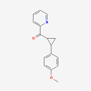 molecular formula C16H15NO2 B2457036 [2-(4-Methoxyphenyl)cyclopropyl](2-pyridinyl)methanone CAS No. 338415-92-2