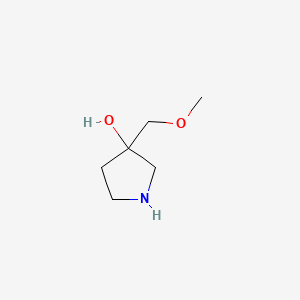 molecular formula C6H13NO2 B2457042 3-Hydroxy-3-methoxymethylpyrrolidine CAS No. 125032-88-4