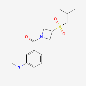 molecular formula C16H24N2O3S B2457050 (3-(二甲氨基)苯基)(3-(异丁磺酰)氮杂环丁-1-基)甲酮 CAS No. 1797632-31-5
