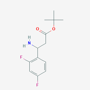 molecular formula C13H17F2NO2 B2457064 Tert-butyl 3-amino-3-(2,4-difluorophenyl)propanoate CAS No. 2248305-73-7