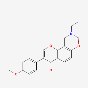 molecular formula C21H21NO4 B2457074 3-(4-methoxyphenyl)-9-propyl-9,10-dihydro-4H,8H-chromeno[8,7-e][1,3]oxazin-4-one CAS No. 1010930-72-9