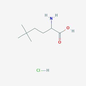 molecular formula C8H18ClNO2 B2457086 2-Amino-5,5-dimethylhexanoic acid hydrochloride CAS No. 1803567-41-0