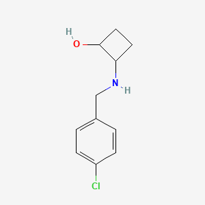 molecular formula C11H14ClNO B2457089 2-{[(4-Chlorophenyl)methyl]amino}cyclobutan-1-ol CAS No. 2153750-86-6