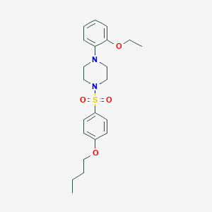 molecular formula C22H30N2O4S B245709 1-[(4-Butoxyphenyl)sulfonyl]-4-(2-ethoxyphenyl)piperazine 