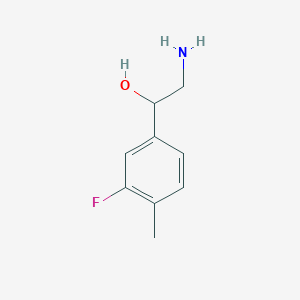 molecular formula C9H12FNO B2457105 2-Amino-1-(3-fluoro-4-methyl-phenyl)-ethanol CAS No. 1410469-92-9