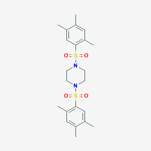 molecular formula C22H30N2O4S2 B245711 1,4-Bis[(2,4,5-trimethylphenyl)sulfonyl]piperazine 