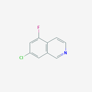 molecular formula C9H5ClFN B2457114 7-Chloro-5-fluoroisoquinoline CAS No. 1935390-05-8