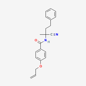 N-(1-cyano-1-methyl-3-phenylpropyl)-4-(prop-2-en-1-yloxy)benzamide