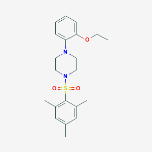 molecular formula C21H28N2O3S B245712 Ethyl 2-[4-(mesitylsulfonyl)-1-piperazinyl]phenyl ether 