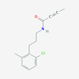 molecular formula C14H16ClNO B2457120 N-[3-(2-Chloro-6-methylphenyl)propyl]but-2-ynamide CAS No. 2411247-82-8
