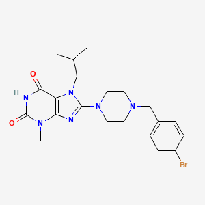 8-(4-(4-bromobenzyl)piperazin-1-yl)-7-isobutyl-3-methyl-1H-purine-2,6(3H,7H)-dione